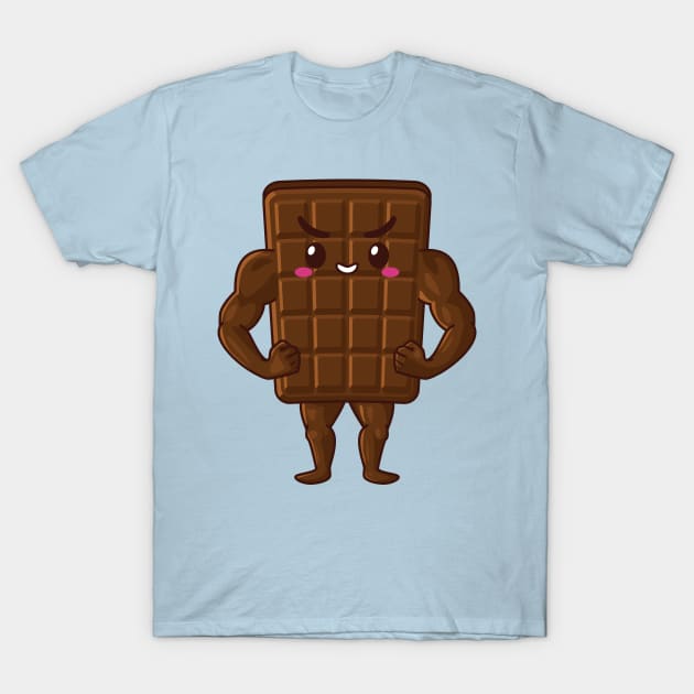 cute muscle chocolate T-Shirt by Mako Design 